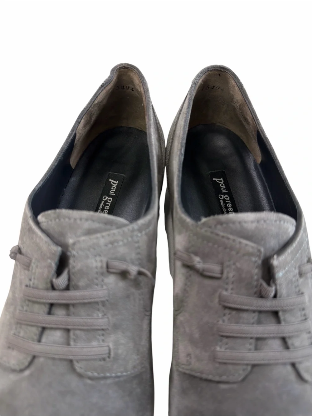 Paul Green Elastic Lace Slip-On Grey Suede  Oxford Shoes Women’s Size 7